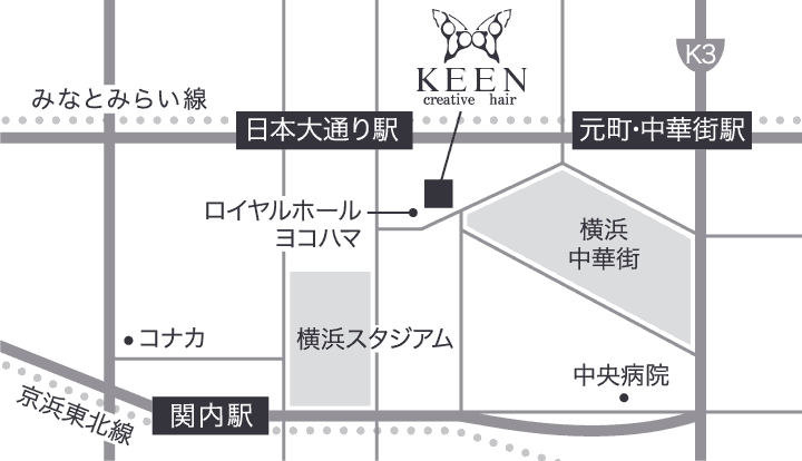 横浜日本大通り店地図